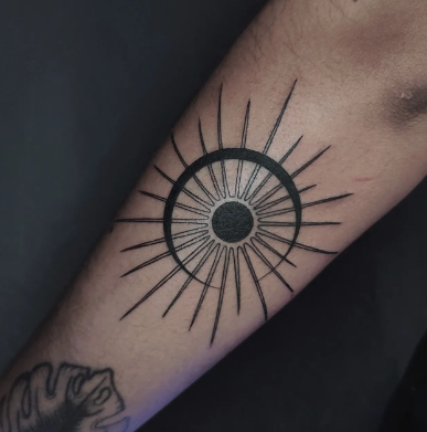 Crescent Moon And Star Tattoo