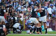 Players of the Sharks celebrates after winning during the 2018 Currie Cup Rugby Final match between Western Province and The Sharks at Newlands Stadium, Cape Town on 27 October 2018. 
