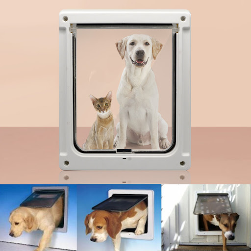 Title 1, Pet door with directional entry and exit contro...