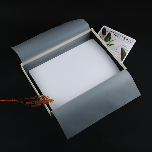 Title 5, Premium beige rectangular silk scarf packaging ...