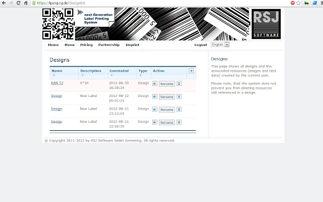 Next Generation Label Printing chrome extension