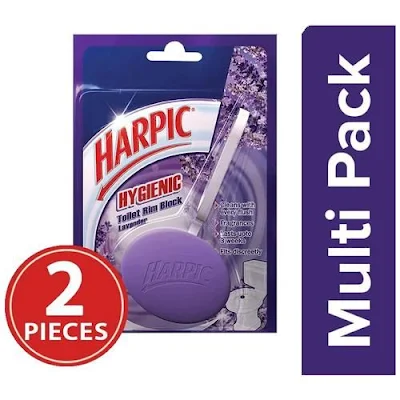 Harpic Hygienic Toilet Cleaner Rim Block - Lavender, - 2*26 gm