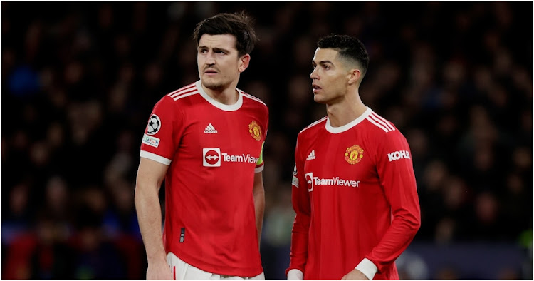 Harry Maguire na Cristiano Ronaldo wakati wa mechi.