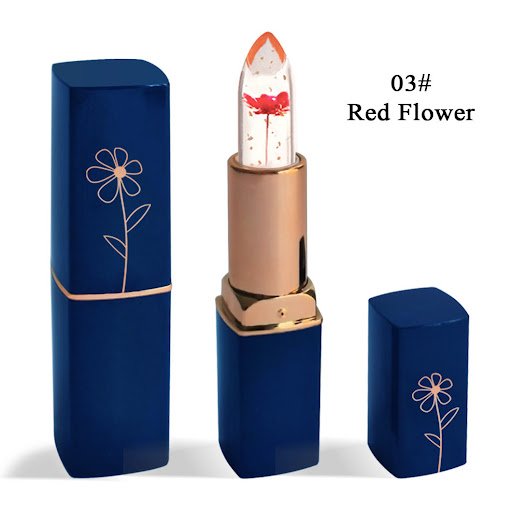 Title 4, Dark Blue Tube Crystal Transparent Jelly Lipsti...