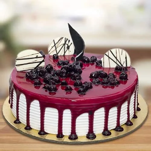 Eggless Blueberry Cake