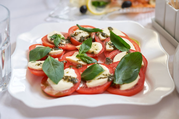 The festive colours of a caprese salad make it the perfect choice for a Christmas feast.