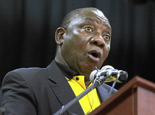 SPEAKING OUT: Deputy President Cyril Ramaphosa calls for an inquiry into state capture during his Chris Hani commemoration speech in Uitenhage yesterday.