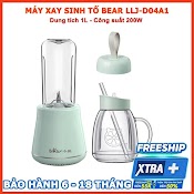 Máy Xay Sinh Tố Cầm Tay Bear 2 Cối Xay, Công Suất Lớn, Dao 4 Lưỡi Thép Không Gỉ, Anh Lam Store - Hàng Nhập Khẩu