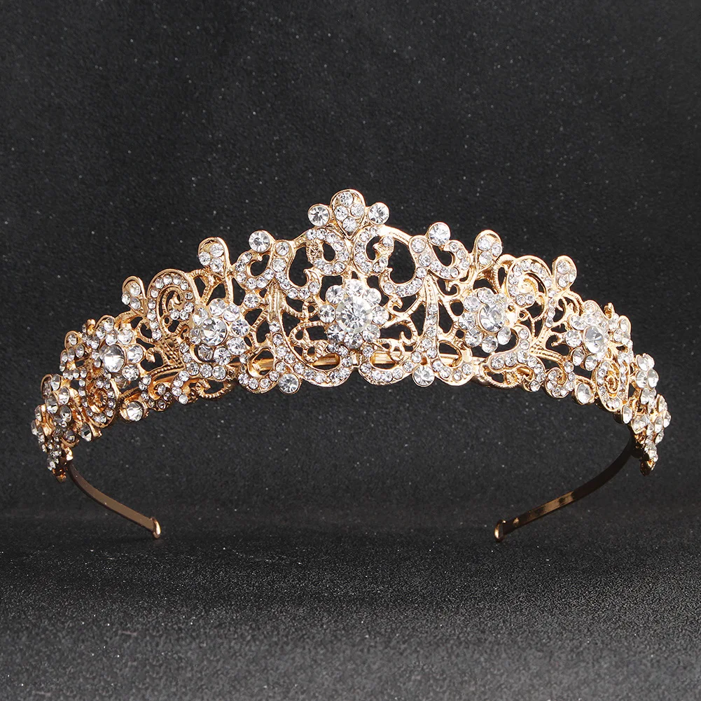 Title 8, Coroa de Cabelo de Liga com Strass para Vestido...