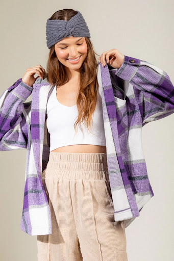 Title 15, Womens Fashion Hooded Plaid Shirt Woolen Coat,...