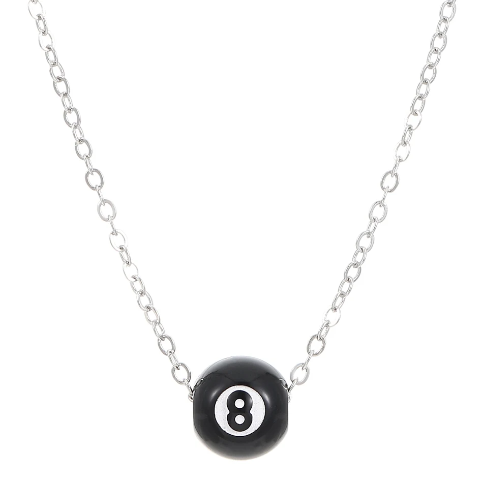 Tafeltennis Zwart 8 Ketting Oorbellen Vervagen Niet Sportieve Sieraden Set Duurzaam en Perfect voor Dagelijks Gebruik