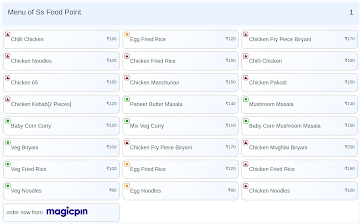 Ss Food Point menu 