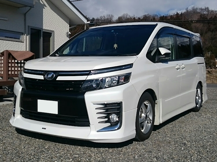 ヴォクシーの洗車・ヴォクシー・モデリスタ・ハチマキフィルム・タナベDF210に関するカスタム事例の投稿画像1枚目