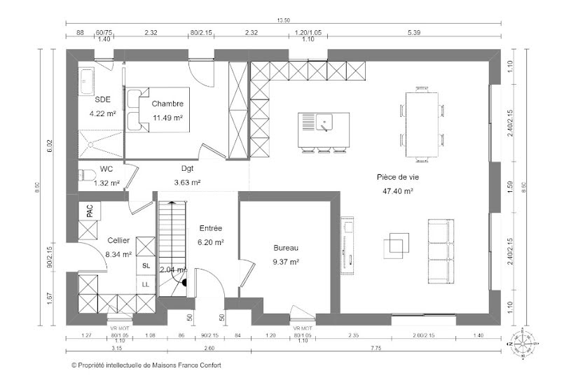  Vente Terrain + Maison - Terrain : 938m² - Maison : 149m² à Wambaix (59400) 