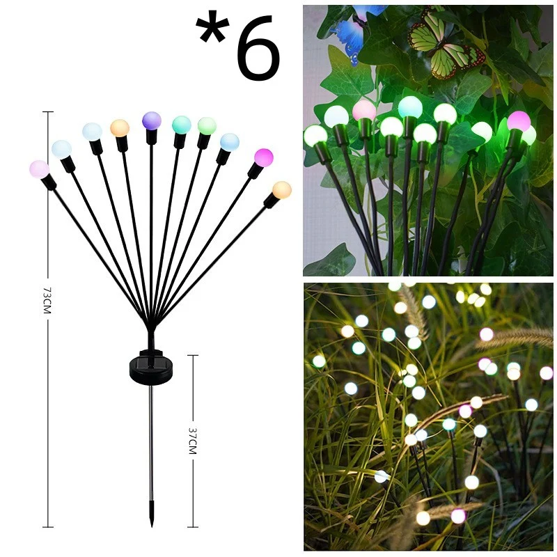 LED Pneumatic Firefly Ground Plug-in Lamp Illuminate gardens and pathways with ambient light, easy installation, and ene