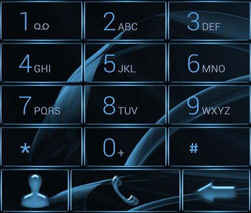 Dialer MetalGate Azure theme