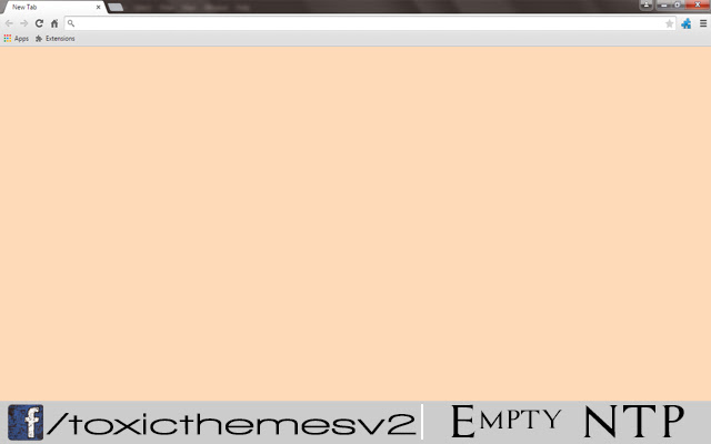 Empty New Tab Page - Peach