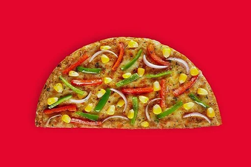 Corn Veggie Delight Semizza (Half Pizza)(Serves 1)