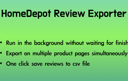 HomeDepot Review Exporter small promo image