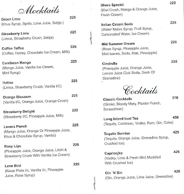 Varanda Kitchen & Bar menu 