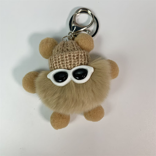Title 8, Handstring Wool Ball Bracelet Bag Key Chain Sui...
