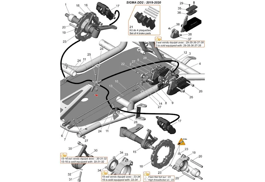 FRONT BRAKE SIGMA DD2 2019 - 2021