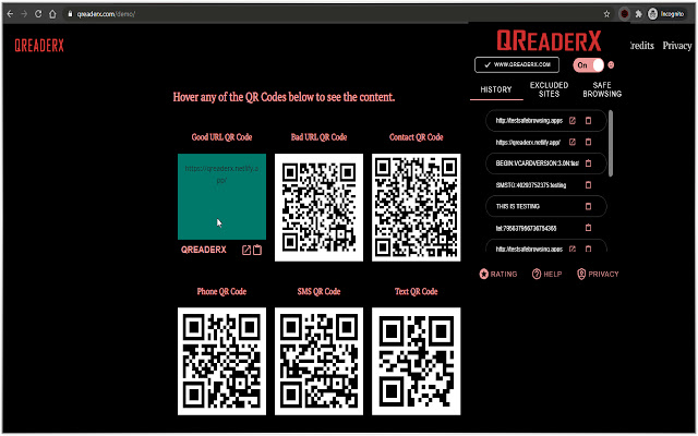 QReaderX - QR Code Reader chrome extension