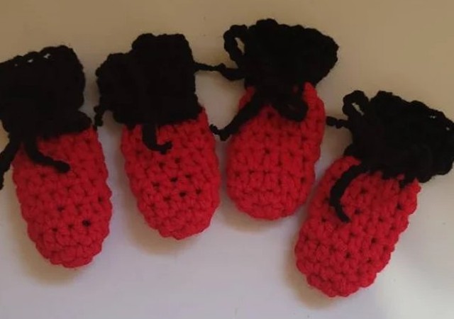 pantufa de croche para cachorro