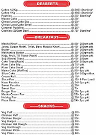 King Of The Cakes menu 1