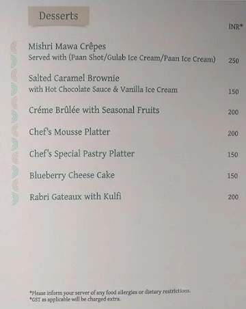 After 8 menu 