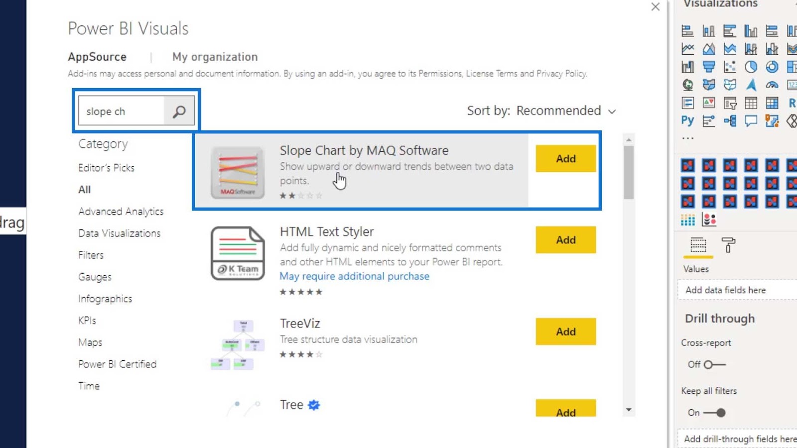 Power BI Slope Chart