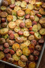 Roasted Potatoes and Kielbasa (One-Pan Recipe) was pinched from <a href="http://natashaskitchen.com/2016/11/19/roasted-potatoes-and-kielbasa/" target="_blank">natashaskitchen.com.</a>