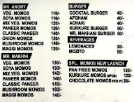 Mr Momos menu 1