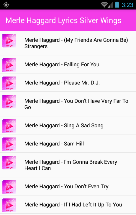 Merle Hanggard Full Lyrics Screen 3