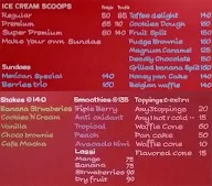 Pappu Creamery Shop menu 1