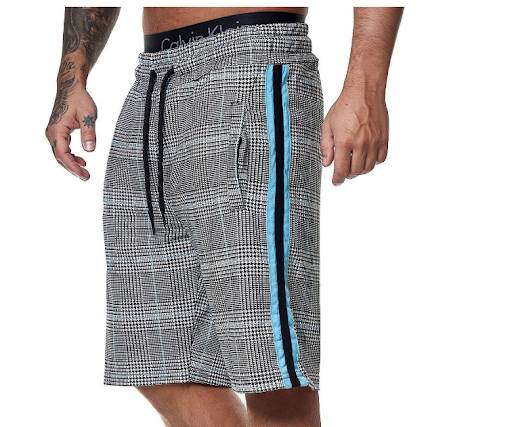 Title 6, Mens Check Striped Fashion Slim Shorts Beach P...