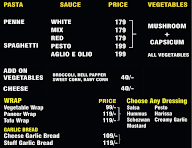 Aakhri Pasta menu 2