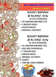 Al Arab Biryani menu 1