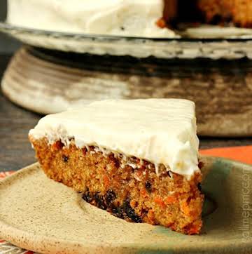 Carrot Cake Poke Cake with Salted Caramel Cinnamon Glaze