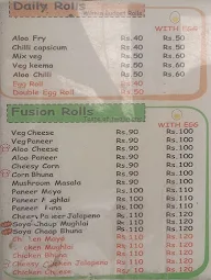 Rolls Inn menu 1