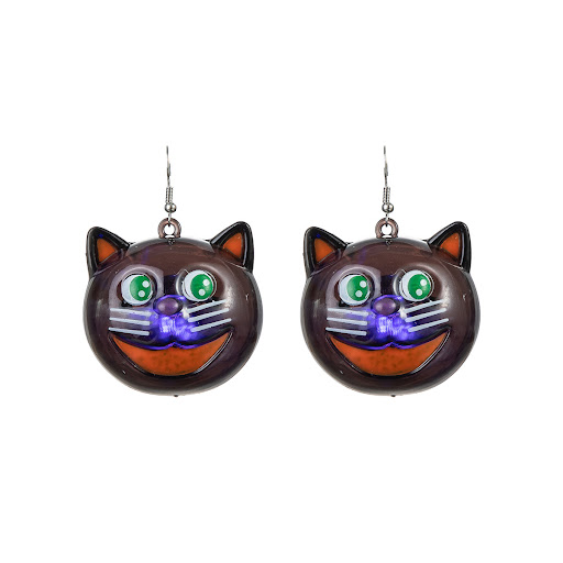 Title 5, Halloween LED Cat Pendant Glow Necklace. Safe a...