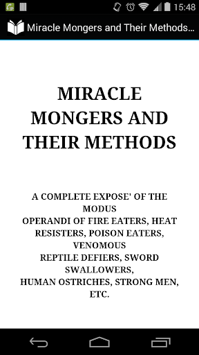 Miracle Mongers and Methods