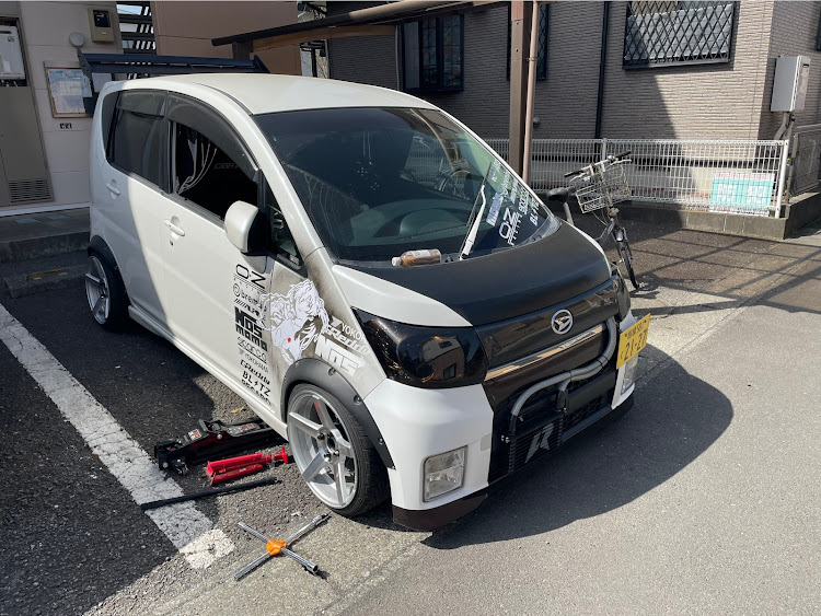 ムーヴカスタムのDIY・ステアリングブーツ交換・車高調整に関するカスタム事例の投稿画像21枚目