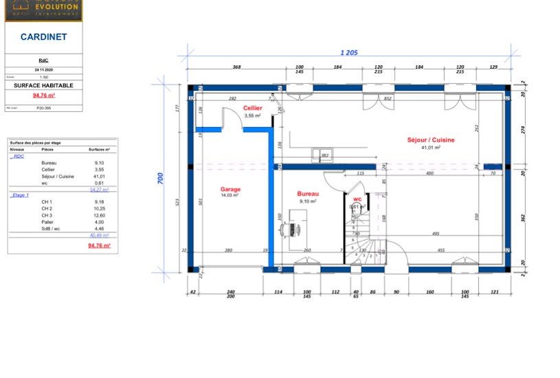  Vente Terrain + Maison - Terrain : 1 000m² - Maison : 95m² à Saint-Fiacre (77470) 