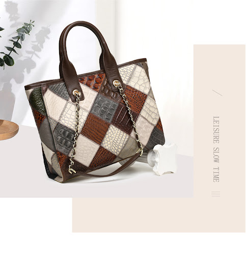 Title 1, Womens Genuine Leather Bag, Light Luxury, High...