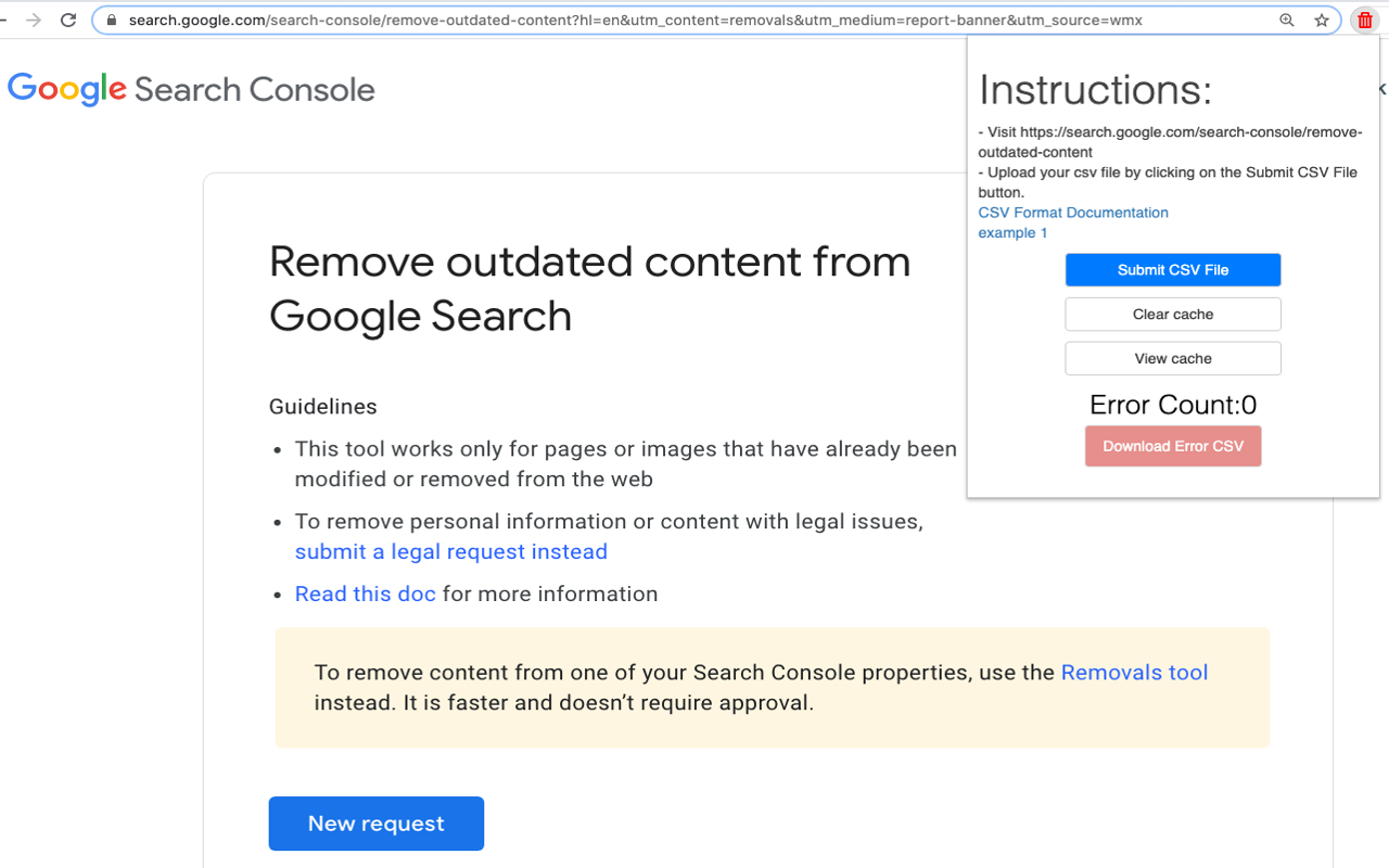 WebMasterTools: Bulk Outdated Content Removal Preview image 2