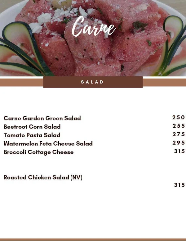 Carne menu 