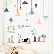 Tranh Decal Dán Tường Chùm Đèn Mới - Decal Dán Tường Phòng Khách