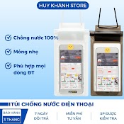 Túi Đựng Điện Thoại Chống Nước Cảm Ứng Trong Suốt Đi Biển, Cho Xe Máy, Trắng Trong Không Hình