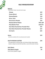 Kalyan Sundaram menu 2